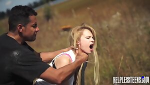 Brutal fuck in the middle of nowhere with voracious Lily Dixon