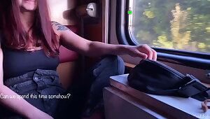 Blowjob and sex on the train with my girlfriend. KleoModel