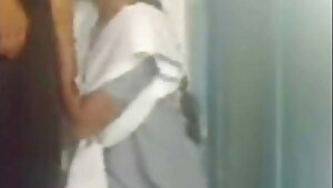 Tamil Student in school bathroom gives a blowjob on hidden cam, desi