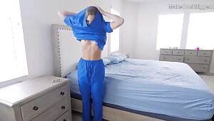 Hot skinny nurse is a ballsack inspector. Perfect body