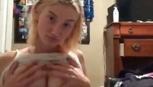 Hot periscope babe teasing her wet pussy