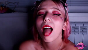 Anime Student Deep Blowjob Big Dick and Cum in Mouth Ahegao