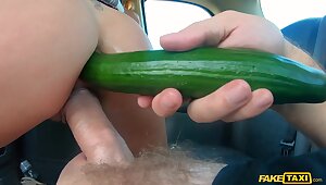 An amazing view when the taxi driver fucks a teen in POV
