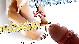 Compilation orgasm vs. cumshot