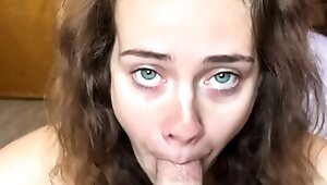 Brunette hardcore blowjob